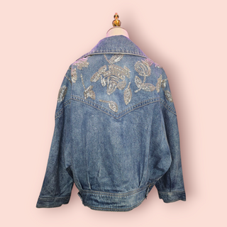 TRELISE COOPER COUTURE - "HELLO IM DOLLY" denim jacket RRP $799