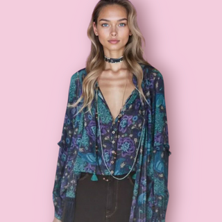 SPELL - BOHEME BLOUSE BALTIC RRP $199