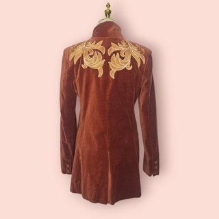CHASING UNICORNS - VELEVET handsewn EMBROIDERED Jacket est. RRP $570