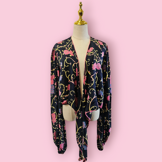 CHASING UNICORNS - NIGHT HAWK SILK SLEEVE BALLOON BLOUSE  Est. retail price $269 BNWT