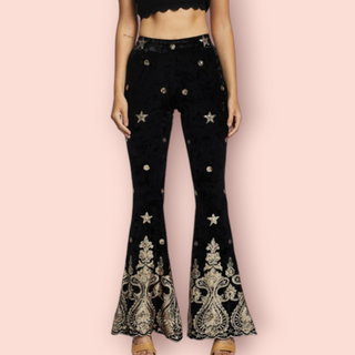 LENNI THE LABEL - WHISKEY BELLS FLARES Est. Retail Price $219 Current Season