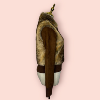 NUDE LUCY - FAUX FUR BOMBER JACKET Est. RRP $140