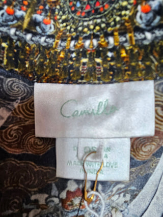 CAMILLA - 'GATHERING DUSK' Wrap Tie Long Dress RRP $699