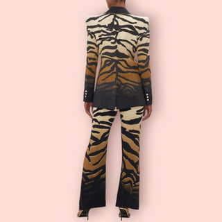 CAMILLA - 'TAME MY TIGER' Peaked Shoulder Blazer Pant Suit est. RRP $2000 NWT