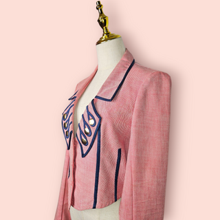 SASS & BIDE - Vintage Ringmaster Marine Cropped Jacket est. RRP $470