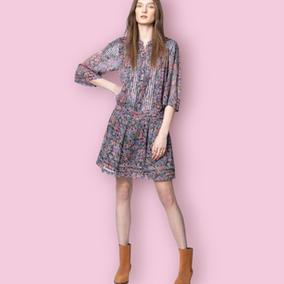 ZADIG & VOLTAIRE - 'MANDALA' Paisley & Sequin Print RRP $890