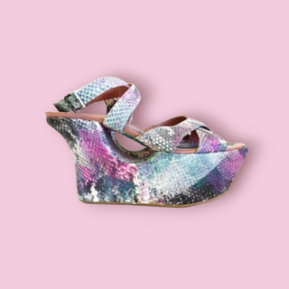 ALAIA PARIS - 'CALZATURE' Donna Wedge in Snakeskin RRP $940