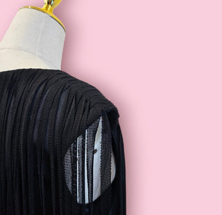 USCARI - VINTAGE FRINGE DRESS RRP $240