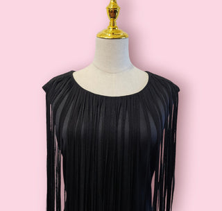 USCARI - VINTAGE FRINGE DRESS RRP $240