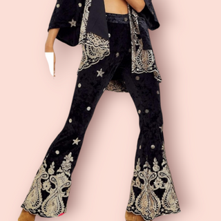 LENNI THE LABEL - WHISKEY BELLS FLARES Est. Retail Price $219 Current Season