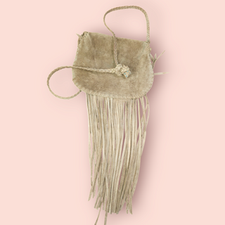 BUFFALO GIRL - VINTAGE PHEONIX LEATHER TOOLED SUEDE FRINGE HANDBAG RRP $850