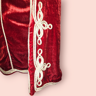 CHASING UNICORNS - WILD HORSES RED VELVET SILK JACKET BNWT