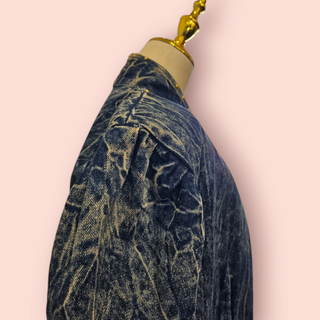 VINTAGE FOUR SEASONS - 80'S ACID WASH HAND EMBROIDED EMBELLISHED JACKET