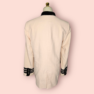 ZARA - MILITARY Light Pink Blazer with Braided Decorative Knots est. RRP $ 329