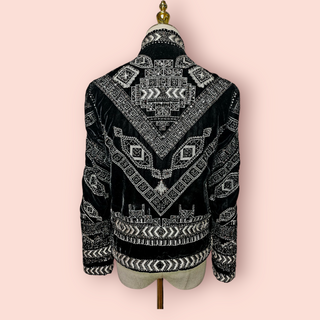 ZARA - PREMIUM DENIM COLLECTION EMBELLISHED VELVET JACKET RRP $269