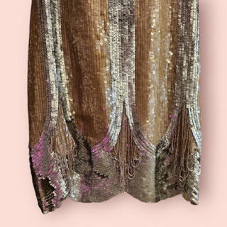 RACHEL GILBERT - STUNNING HEAVILY SEQUINNED DRESS Est. retail price $3400