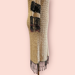 CHASING UNICORNS - CROCHET BEADED METALLIC DRESS Est. Retail Price $340