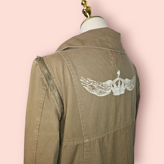 ONE TEASPOON - Vintage Cargo Jacket with Detachable Zip Arms Est. RRP $240