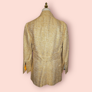 DOLCE & GABBANA - VINTAGE EVENING JACKET IN SHIMMER METALLIC GOLD est. RRP $2600 NWT