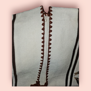 INDIAN APACHE STYLE OPEN PONCHO WITH FRINGE HEM - BNWOT