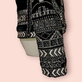 ZARA - PREMIUM DENIM COLLECTION EMBELLISHED VELVET JACKET RRP $269