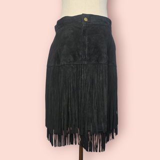 CHASING UNICORNS - THINGS I USED TO DO SUEDE FRINGE SKIRT BNWT RRP $350 Current Season