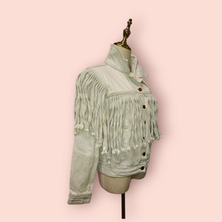 ONE TEASPOON - LIGHT DENIM FRINGE JACKET RRP $249