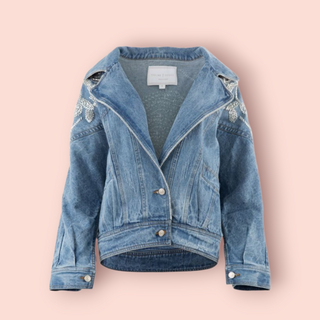TRELISE COOPER COUTURE - "HELLO IM DOLLY" denim jacket RRP $799