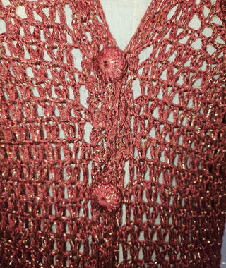 CHASING UNICORNS - DAY DREAMER CROTCHET LUREX MIDI DRESS RRP $425 CURRENT SEASON