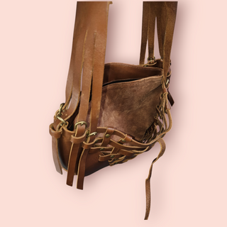 BALLY - VINTAGE LEATHER & SUEDE HOBO WOVEN SHOULDER BAG Est. RRP $1500