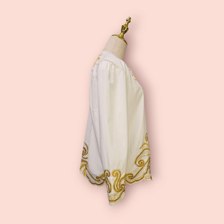 CHASING UNICORNS - '9O'S EMBROIDED JACKET' ANTIQUE WHITE BNWT est. RRP $490