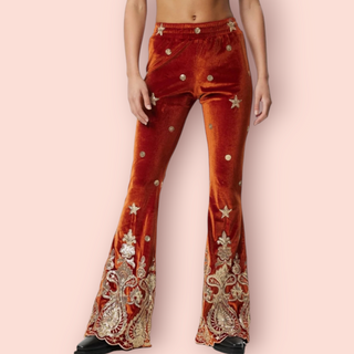 LENNI THE LABEL WHISKEY KIMONO & WHISKEY BELLS FLARED PANTS SET CURRENT SEASON RRP $487 BNWT