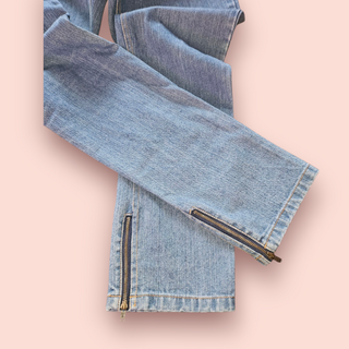 SEE BY CHLOE - VINTAGE 2008 SEASON EMBROIDERD MERMAID DENIM JEANS est. RRP $479