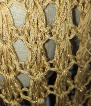 CHASING UNICORNS - CHELSEA MORNING CROTCHET WITH GOLD METALLIC MINI DRESS   Est. RRP $340