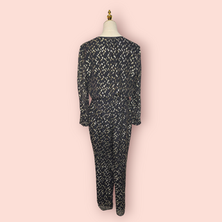 KATE SPADE - Silk METALLIC CLIPPED Jumpsuit est. RRP $420