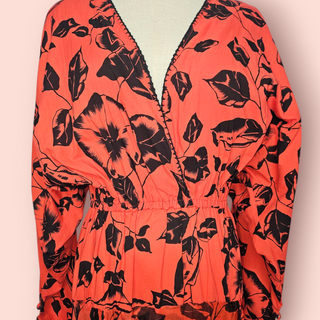 CHASING UNICORNS - 'UNDER A CHERRY BLOSSOM' Wrap Dress est. RRP $440 NWT