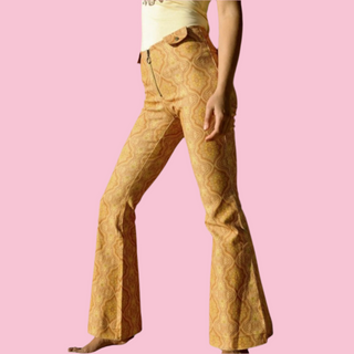 GOLDEN BROWN - LOVE HER MADLY JEAN - PAISLEY BNWT RRP $189 CURRENT SEASON