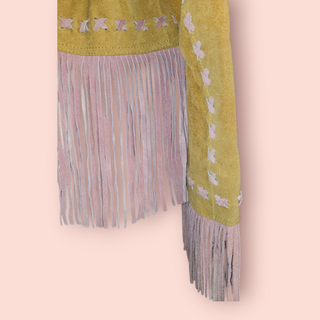 NASTY GAL - REAL SUEDE FLOWER DETAIL JACKET RRP $540 NWT