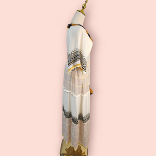 HEMANT & NANDITA - Bohemian Maxi Striped Dress Est. RRP $540