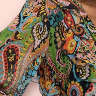 ETRO - Bohemian Silk Maxi Multicolour Paisley Dress RRP $6069 NWT