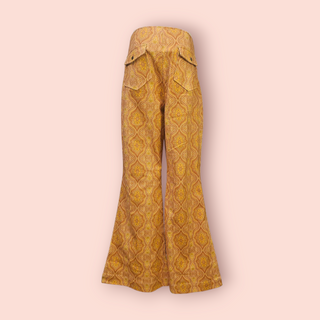 GOLDEN BROWN - LOVE HER MADLY JEAN - PAISLEY BNWT RRP $189 CURRENT SEASON