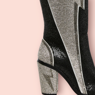 CLUB EXX - 'ZIGGY BOOT' Long Rhinestone RRP $320 NWT