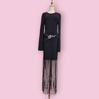 SASSA & BIDE - "FRINGED BEAUTY KNIT" DRESS RRP $450 BNWT