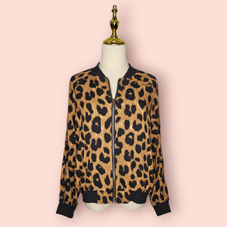 ERIN LOUISE - Leopard Lightweight Bomber Jacket