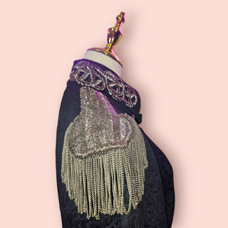 TRELISE COOPER - VINTAGE MILITARY CROSS NAVY COAT est. RRP $549