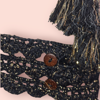 CHASING UNICORNS - TWO PIECE STUNNING METALLIC CROTCHET SET est. RRP $420