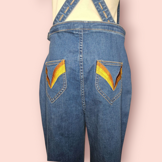 NINE LIVES BAZAAR - 'POISE' Denim Overalls/Dungarees RRP $219 NWT