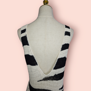 SASS & BIDE - 'GOOD GRACE' INDIVIDUALLY HAND KNITTED FRINGED DRESS Retail Price $549