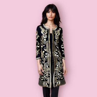 ELEGANT ORNATE GOLD EMBROIDERED COAT