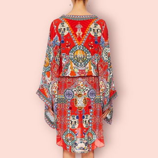 CAMILLA - 'FOUND IN TRANSLATION' V-neck Kimono Dress RRP $670 NWT